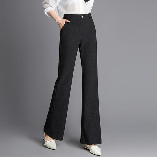 「自」全新升级【铂金会员146/天猫199/差价53】(14020)洛诗琳气质微喇阔腿裤2026春季新款时尚高腰显瘦窄版直筒裤 商品图1
