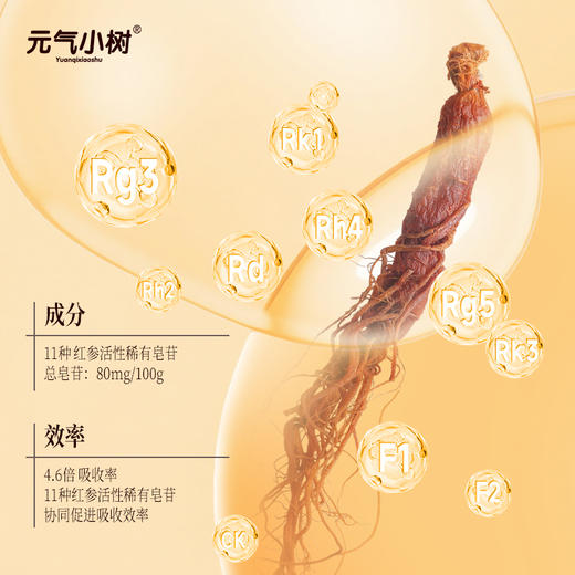 元气小树牛磺酸红参血肽发酵饮25ml*15袋 商品图1
