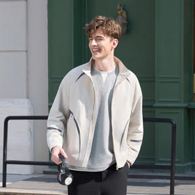 半身缘男装 春季休闲舒适百搭通勤夹克261112U01310230