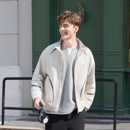 半身缘男装 春季休闲舒适百搭通勤夹克261112U01310230 商品图0