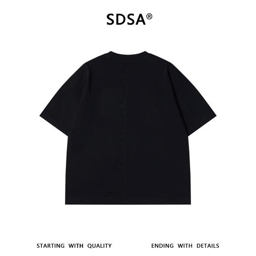 20370SDSA男装2026新款重磅纯棉短袖T恤侧开叉按扣设计感宽松圆领上衣 商品图5