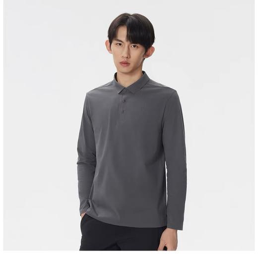 点此购买 可隆春秋季男士商务休闲长袖POLO衫 bk 340952 商品图4