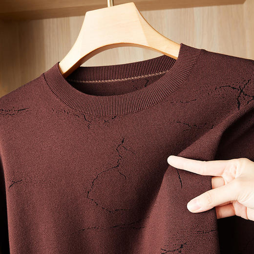 【DDS】大依优型大码男装圆领针织衫毛衫弹力加肥加大休闲百搭男士上衣 商品图2