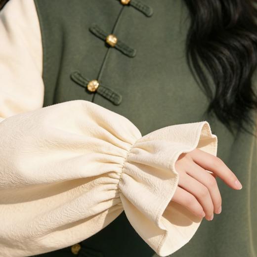 新中式假两件卫衣｜韩系慵懒风+洋气绿色，时尚感瞬间拉满！【预售7天内发货】 商品图5