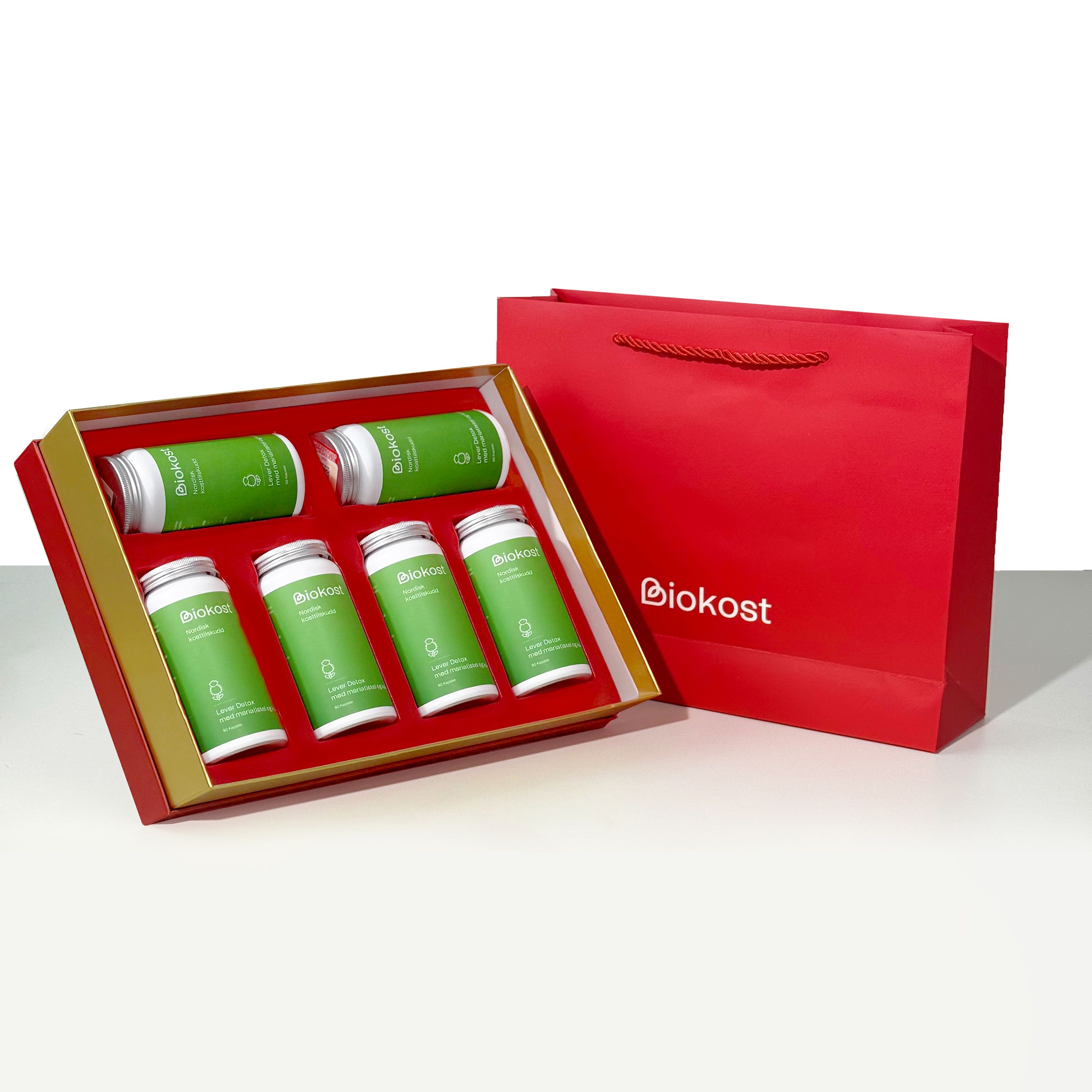 Biokost挪威高浓度草本奶蓟草护肝片水飞蓟胶囊6瓶装限定礼盒