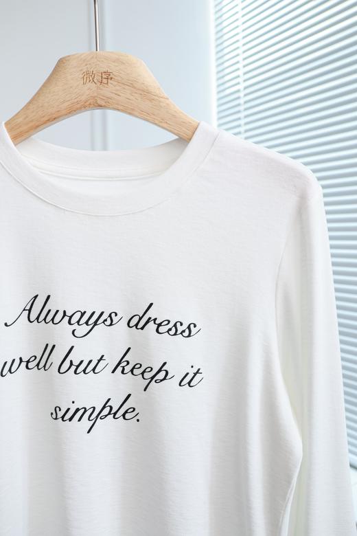 英文旋调|韩系蕾丝拼接T恤 商品图1