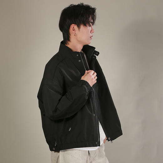 DRONKOO 2026 立领防风扣下摆两侧拉链搭扣中厚夹克 商品图2