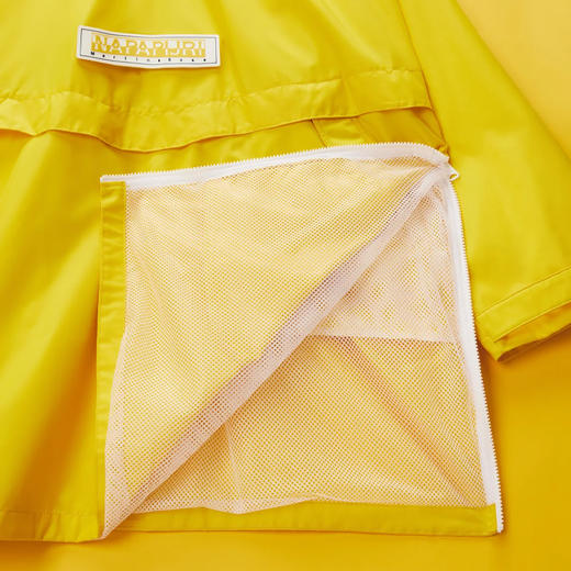Napapijri 中性Martine Rose联名 Rainforest Axl 字母徽标贴片连帽雨衣 黄色 NP0A4FI2YS11 商品图2