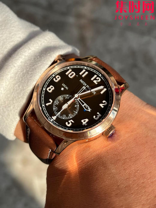 V2升级版 GR百达翡丽复杂功能时计5524系列 两地时区Calatrava飞行家旅行时间男士腕表 表径42mm 商品图6