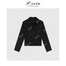 A008潘依绣丁丁宠粉高定灯芯绒长袖立领老钱风衬衣Q1247