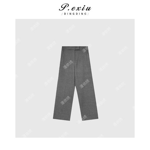 A008潘依绣丁丁宠粉韩系氛围感极简压褶西装休闲裤Q14963 商品图0