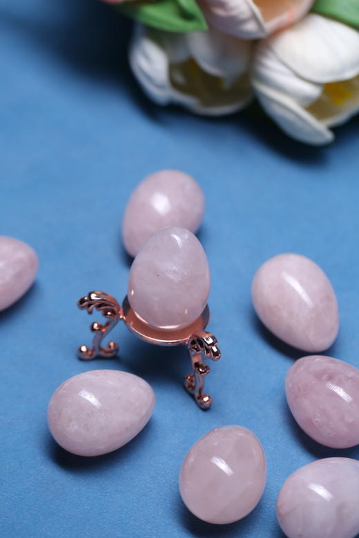 迷罗元和堂 | 粉水晶蛋面摆件 | 天然水晶有矿坑 冰裂 棉絮介意勿拍 | 随机发【器悟雅玩】 商品图4