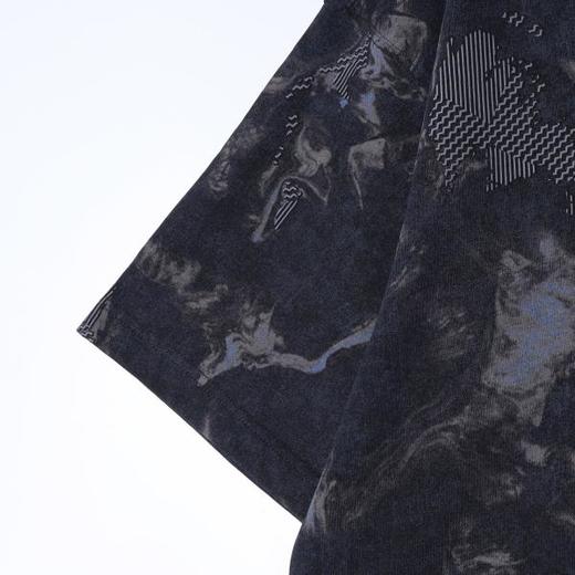 26T59SDSA男装2026新款美式复古满印t恤重磅棉宽松几何拼接设计感短袖 商品图5