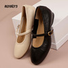 和诚行2026春季新款法式玛丽珍软底皮鞋女式中跟单鞋2020034 商品缩略图2