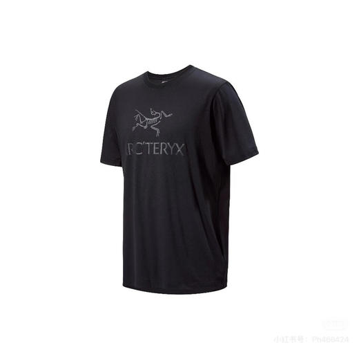 鸟家 Arc'word Logo 黑金字母印花圆领短袖T恤 商品图5