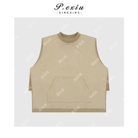 A008潘依绣丁丁宠粉韩系慵懒风休闲背心上衣Q6542