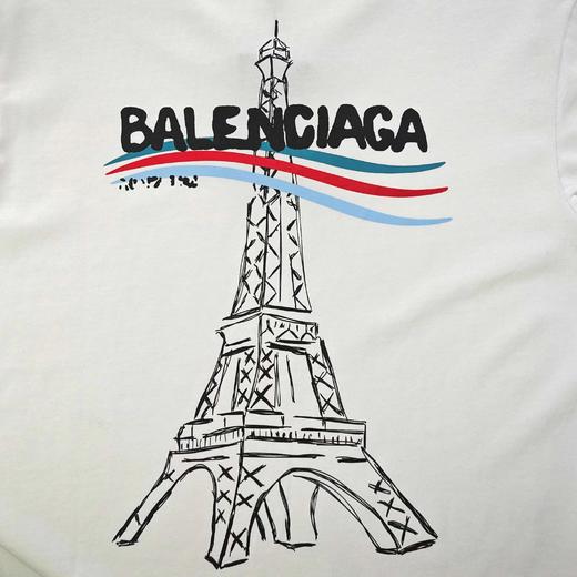 F022736联名百事艾菲尔铁塔字母图案logo印花休闲情侣圆领短袖T恤 商品图6