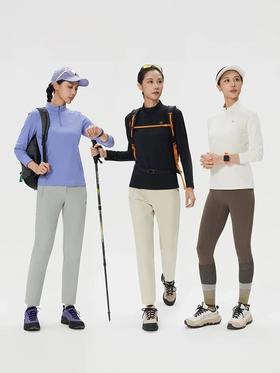 一店k （代工厂订单！）26ss早春新款！哇塞！也太显瘦了吧！轻轻松松掉肉10斤！微拉绒面料巨巨巨舒服😌！小树户外休闲女士半拉链长袖运动T恤 超绝弹力显瘦内搭！