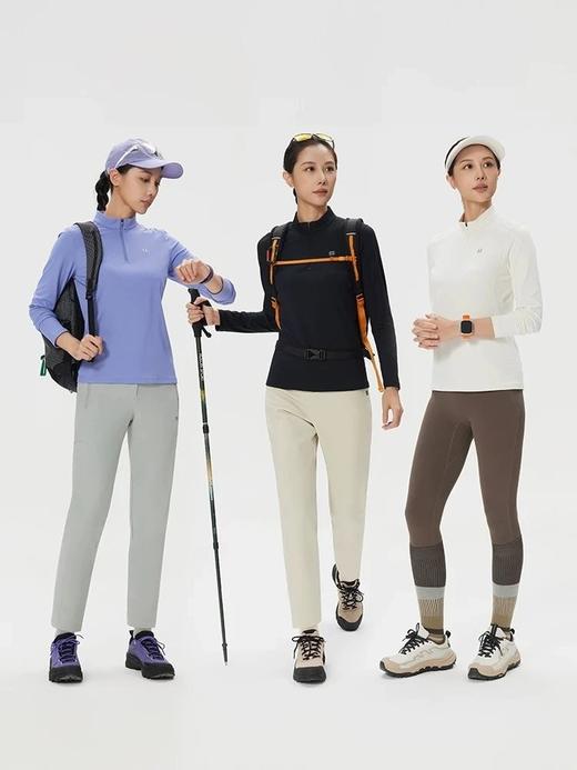 一店k （代工厂订单！）26ss早春新款！哇塞！也太显瘦了吧！轻轻松松掉肉10斤！微拉绒面料巨巨巨舒服😌！小树户外休闲女士半拉链长袖运动T恤 超绝弹力显瘦内搭！ 商品图0