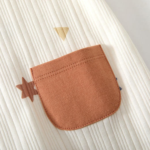 婴儿连体衣宝宝新生儿无骨春秋纯棉哈衣提花婴幼儿童装套头爬服 商品图2