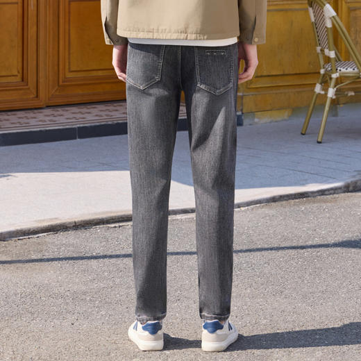 半身缘男裤 春季经典黑灰百搭耐脏休闲牛仔裤261101U10130236 商品图1