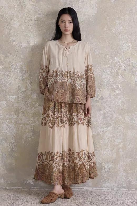 TALASA女装佩斯利腰果花半裙22611B511 商品图0