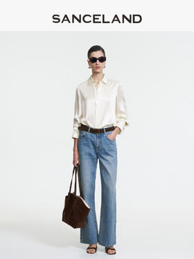 三石一澜SANCELAND桑蚕丝桑波缎衬衣SK11101021