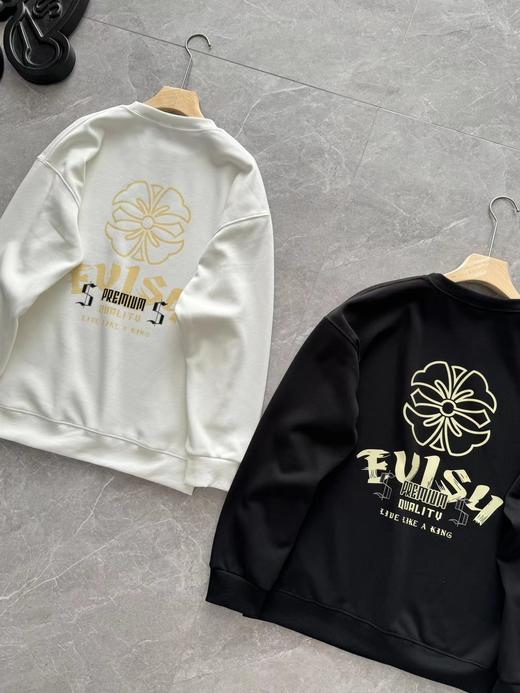 F022791黑金限定款四叶草银狐绒圆领卫衣 商品图4