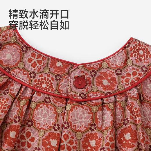 【高定系列】英氏儿童裙子女童夏季薄款背心裙红色桑蚕丝公主裙 商品图4