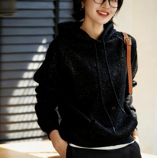 LONGNFAIR·银河细闪连帽卫衣裤系列，细闪光毛呢面料，自带闪耀星河的运动风单品【3-7天发货，周末顺延】 商品图10