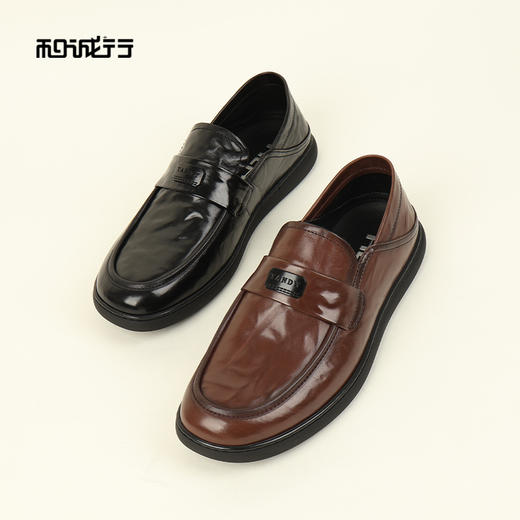 和诚行2026春季新款轻便百搭一脚蹬休闲潮流软底男式商务鞋0930266 商品图1