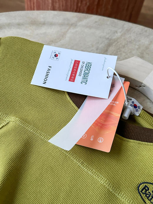 the ba*撞色拼接修身抽褶长袖T恤 商品图13