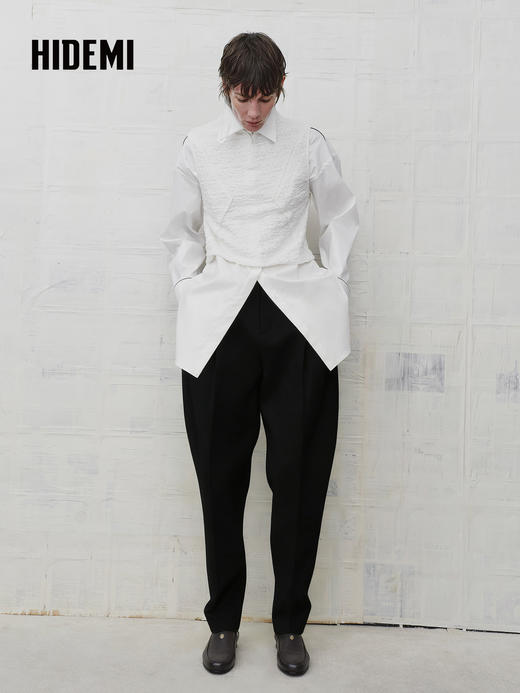 HIDEMI 经典慵懒风松弛感锥形裤萝卜裤西装裤长裤 商品图6