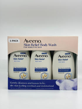 到手价238元 Aveeno燕麦精华沐浴露 3瓶*532ml 美国代购，无中文标签，介意慎拍