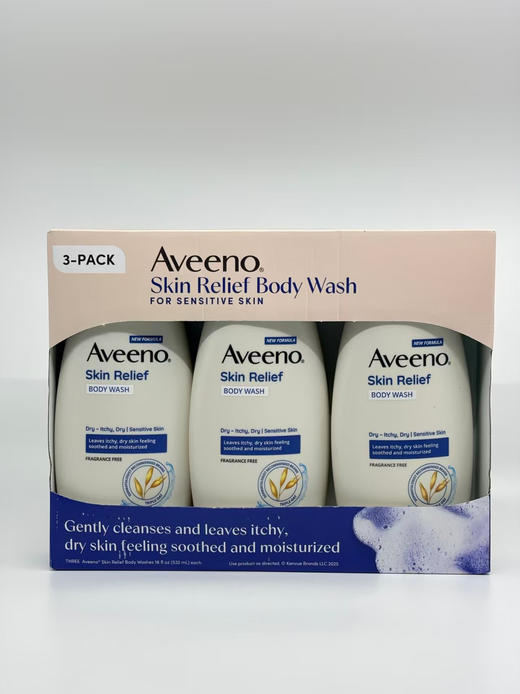 到手价238元 Aveeno燕麦精华沐浴露 3瓶*532ml 美国代购，无中文标签，介意慎拍 商品图0