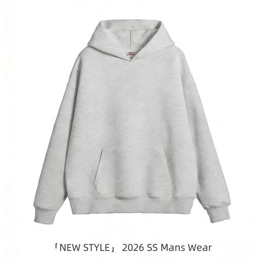 【智感连帽卫衣】400g男士2026春新品连帽套头卫衣套装上衣松弛老钱风减压无龄款 商品图8