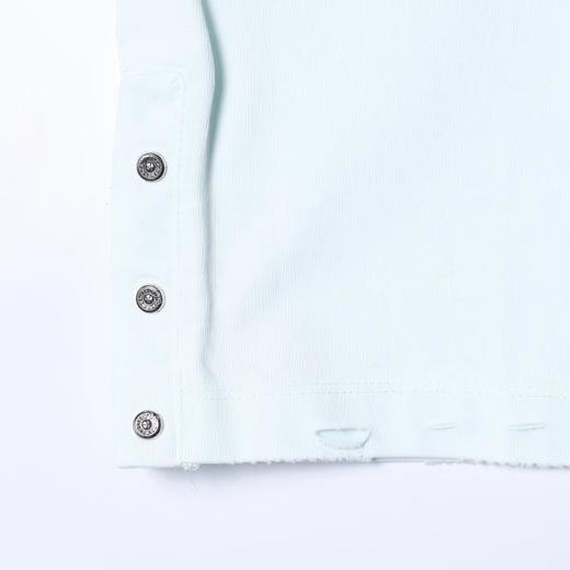 SDSA男装2026新款重磅纯棉短袖T恤侧开叉按扣设计感宽松圆领上衣 商品图5