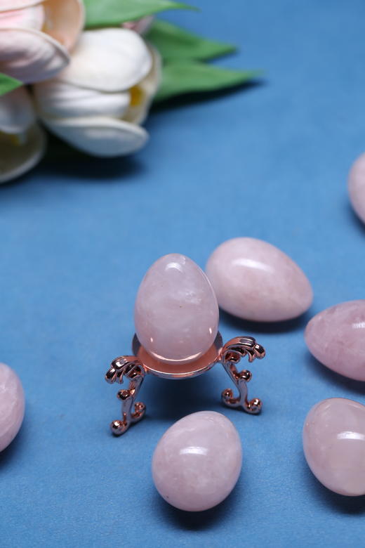 迷罗元和堂 | 粉水晶蛋面摆件 | 天然水晶有矿坑 冰裂 棉絮介意勿拍 | 随机发【器悟雅玩】 商品图3