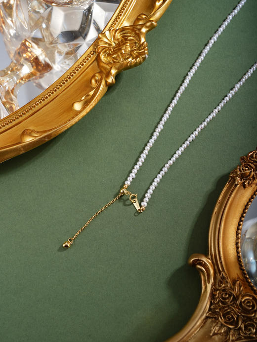 子佩集【玲珑御韵】银S925珍珠惜王妃项链【SGN1140006】椭圆双色2602 商品图5