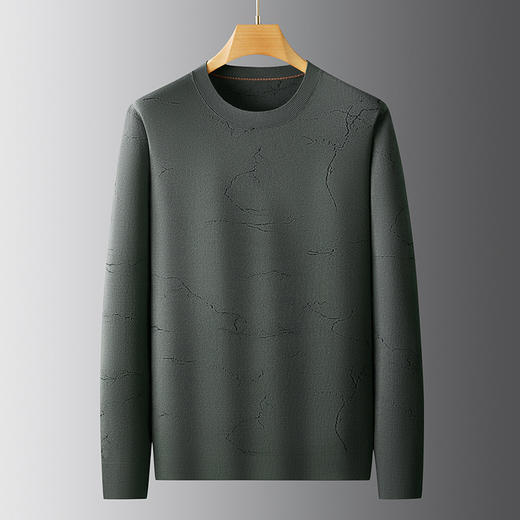 【DDS】大依优型大码男装圆领针织衫毛衫弹力加肥加大休闲百搭男士上衣 商品图3