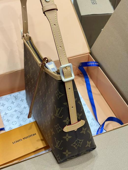 F022778女士单肩包carryall横版棕色老花腋下包 商品图10