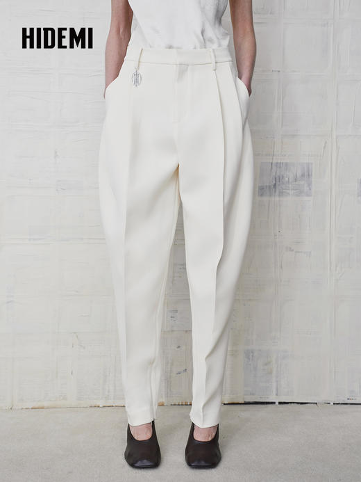 HIDEMI 经典慵懒风松弛感锥形裤萝卜裤西装裤长裤 商品图1