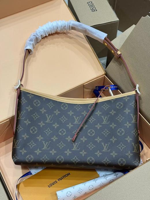 F022778女士单肩包carryall横版棕色老花腋下包 商品图13