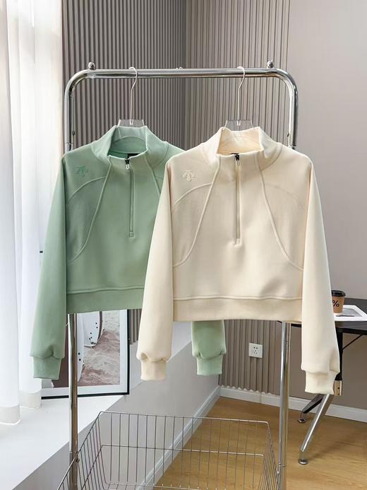 【cz1】新款女士半拉链针织套头卫衣！！ 商品图1