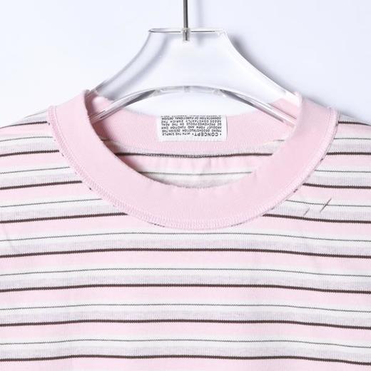 9777SDSA男装2026新款休闲圆领T恤印花撞色短袖春夏百搭条纹清新风 商品图1