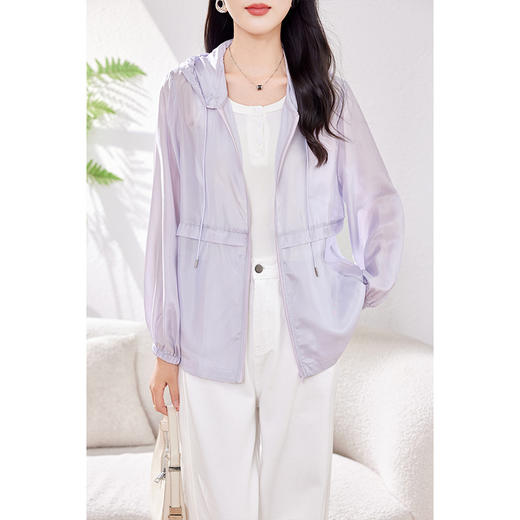 KQ-2026新款防晒衣夏季桑蚕丝透气中老年女装防晒服时尚外穿外套 商品图1