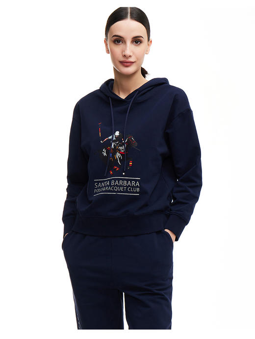 【直发】圣大保罗松身版连帽印花女卫衣-PS22KJ112W 商品图2