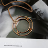 【95新】Tiffany & Co.蒂芙尼玫瑰金Atlas罗马数字镂空大圆盘长项链链长约61cm、吊坠直径约4.9cm中性款140226TJ02 商品缩略图4