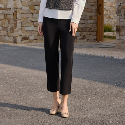 半身缘女裤 春季优雅烟管塑形百搭通勤休闲裤261202M30320181 商品图3