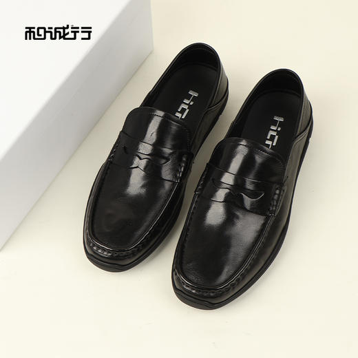 和诚行2026春季新款真皮软皮透气一脚蹬男式商务鞋1370153 商品图4